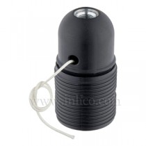 E27 Thermoplastic Lampholder with Pull Switch