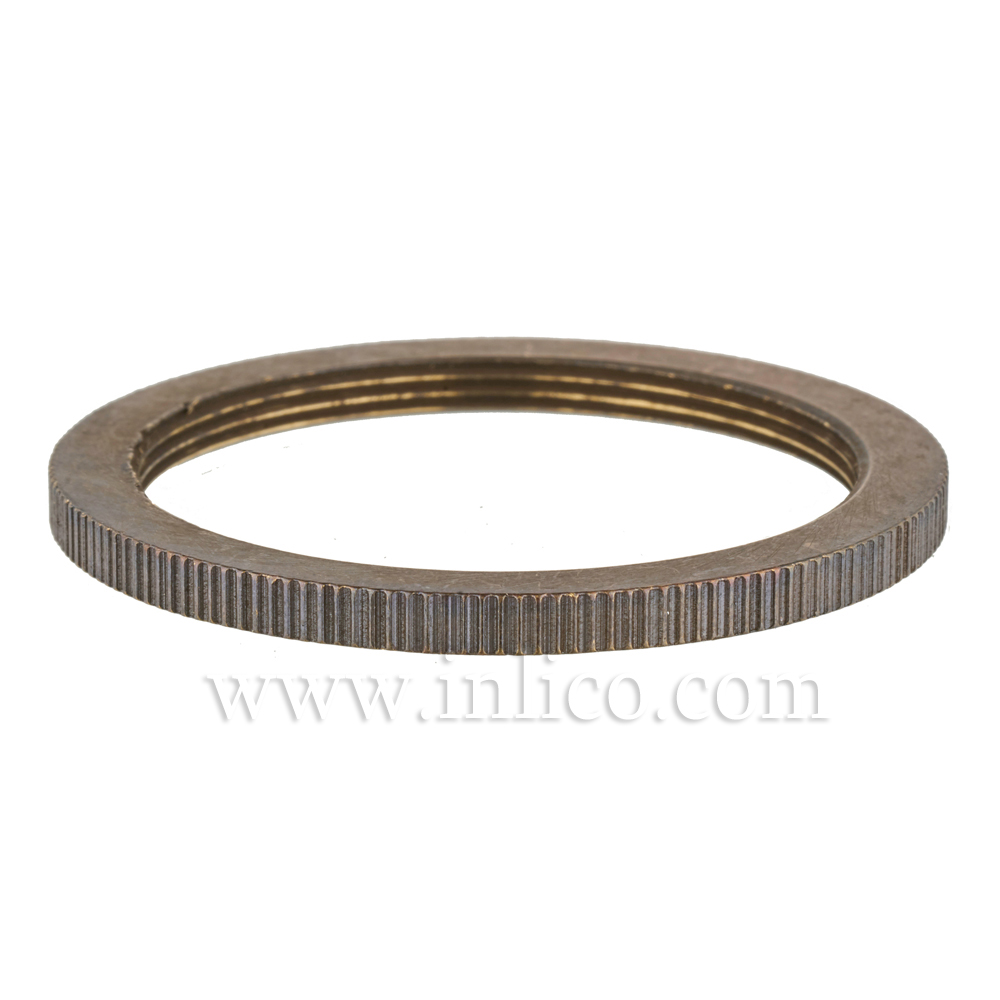 BRASS OLD ENGLISH ANTIQUE SHADE RING FOR E27 BRASS LAMPHOLDER