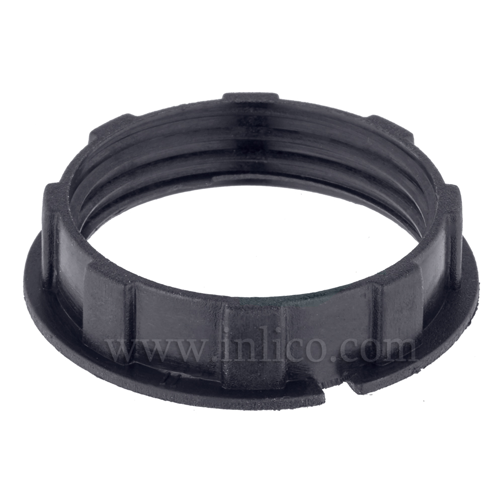 BLACK NARROW LIP SHADE RING FOR 701/702 SERIES E14 and B15- HEAT RESISTANT