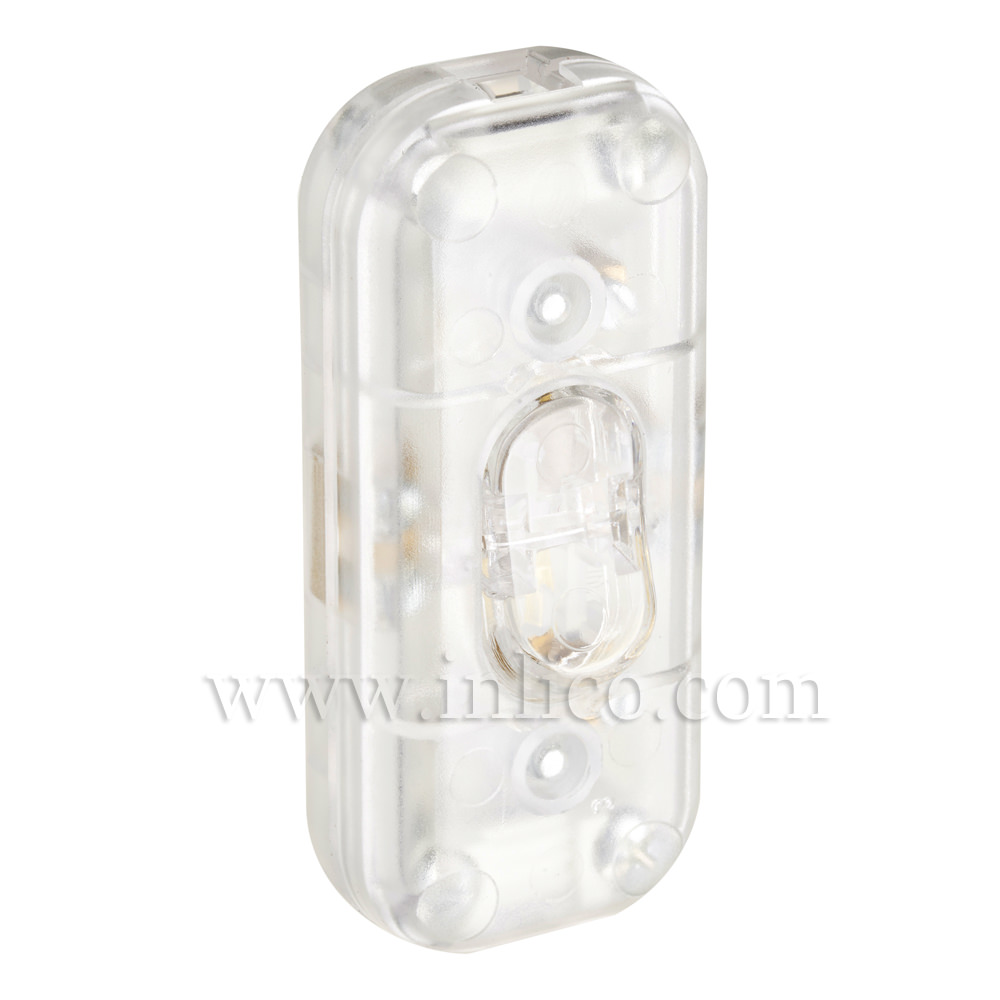 INLINE SWITCH FOR 2 & 3 CORE CABLE CLEAR 6A SINGLE POLE SCREW TERMINALS APPROVED EN61058 'S' MARKED