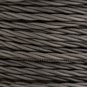 TWISTED CABLE DARK GREY 3 CORE x 0.75MM DOUBLE INSULATED HO5V-K BS5025:2011:2000