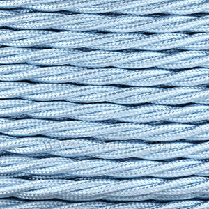 TWISTED CABLE  SKY BLUE 3 CORE x 0.75MM DOUBLE INSULATED HO5V-K BS5025:2011