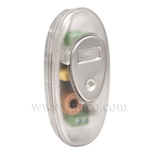 INLINE DIMMER CLEAR with ROTARY SWITCH  TO 
STANDARD EN61058-1:2002 FOR LED AND INCANDESCENT LIGHT SOURCES SUITABLE FOR CLASS II 
