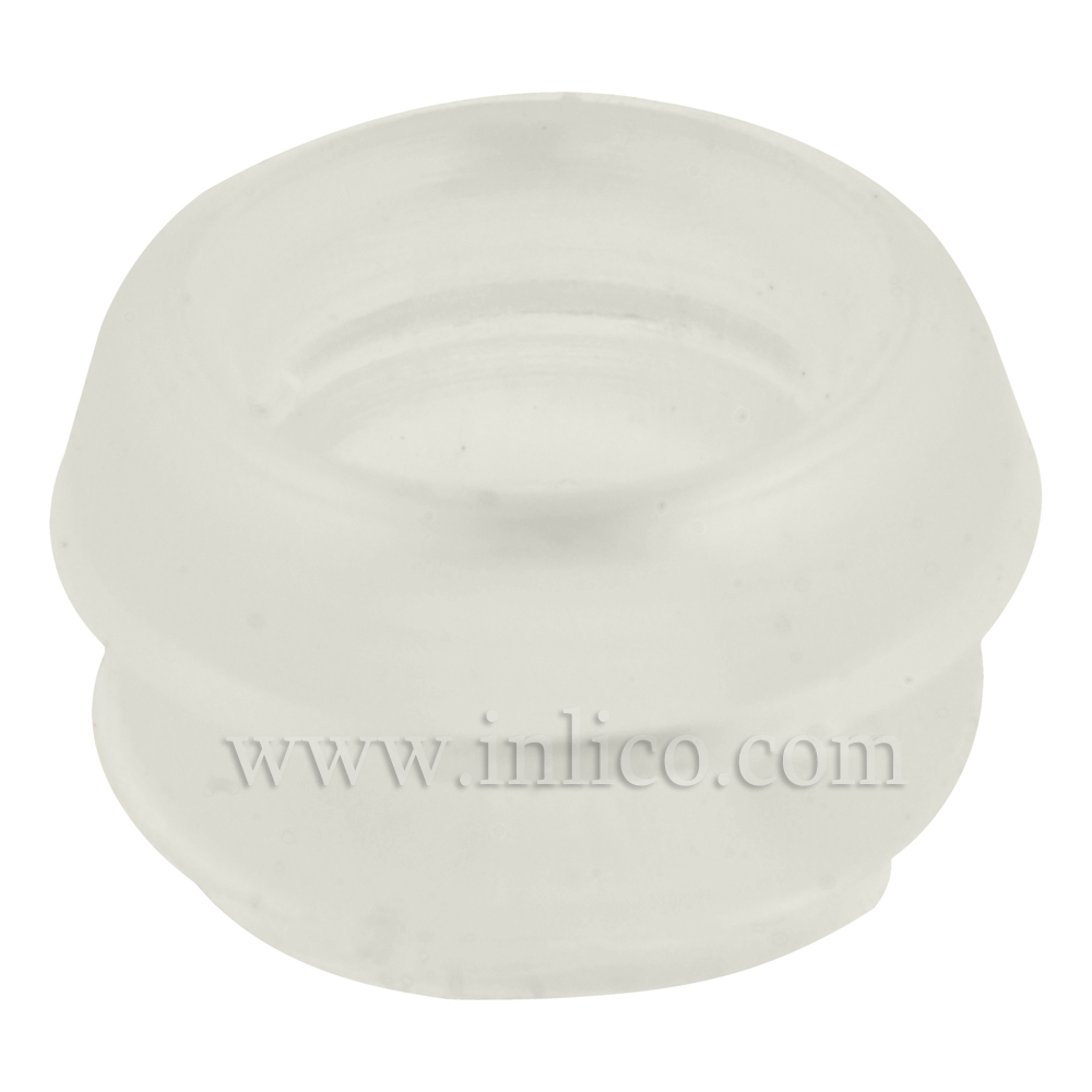 GROMMET CLEAR- TO FIT 8.5MM HOLE DIAMETER - 5.2MM ID, 6MM HIGH , TOTAL OAD 9.5MM