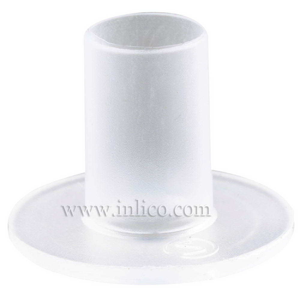 CLEAR CABLE ISOLATOR FOR E27/B22 L/HOLDR 25MM OD 11MM. LONG. TUBE ID 5.8MM
