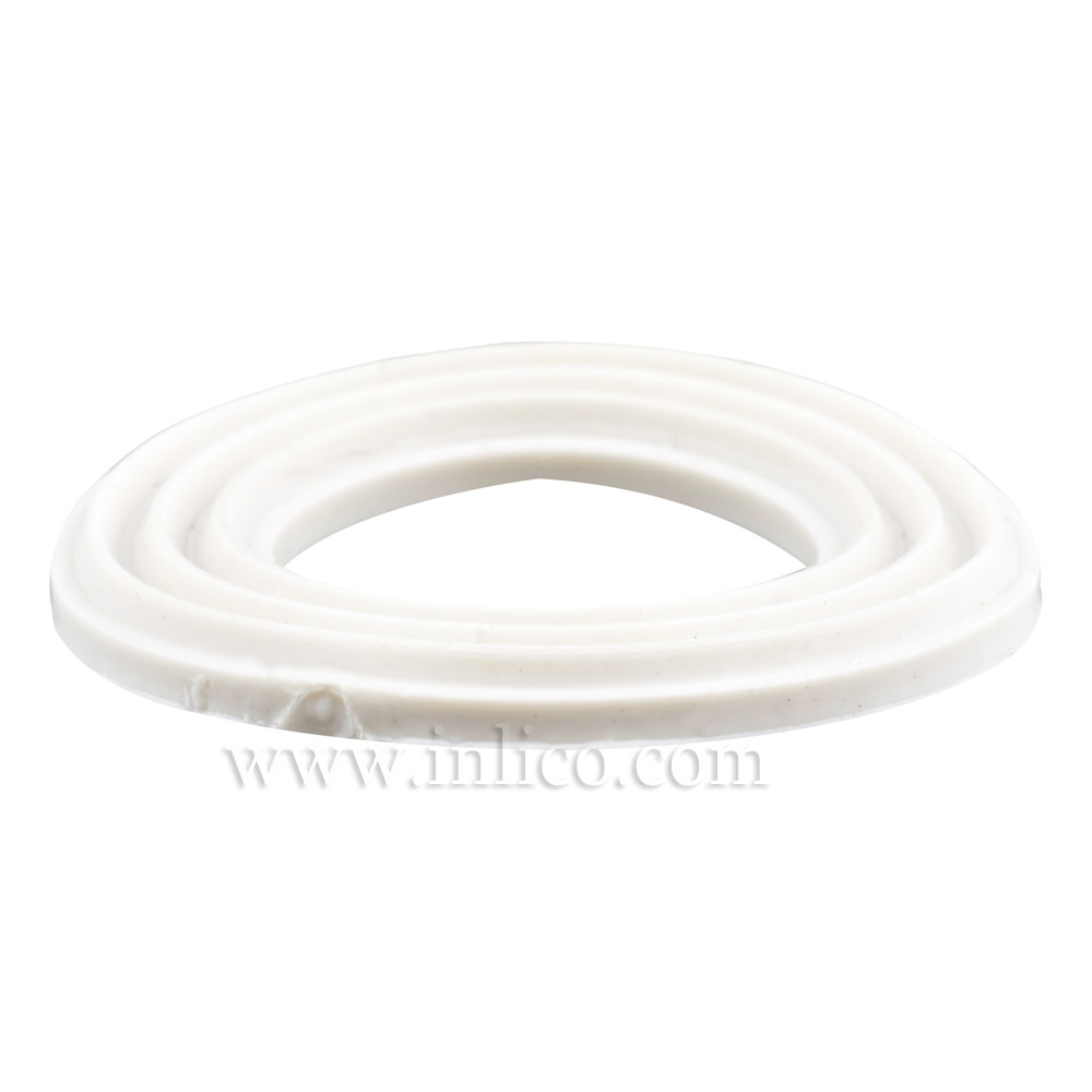 1/2" RIBBED WHITE RUBBER WASHER-13.5MM ID 25MM OD 1.5MM THICK