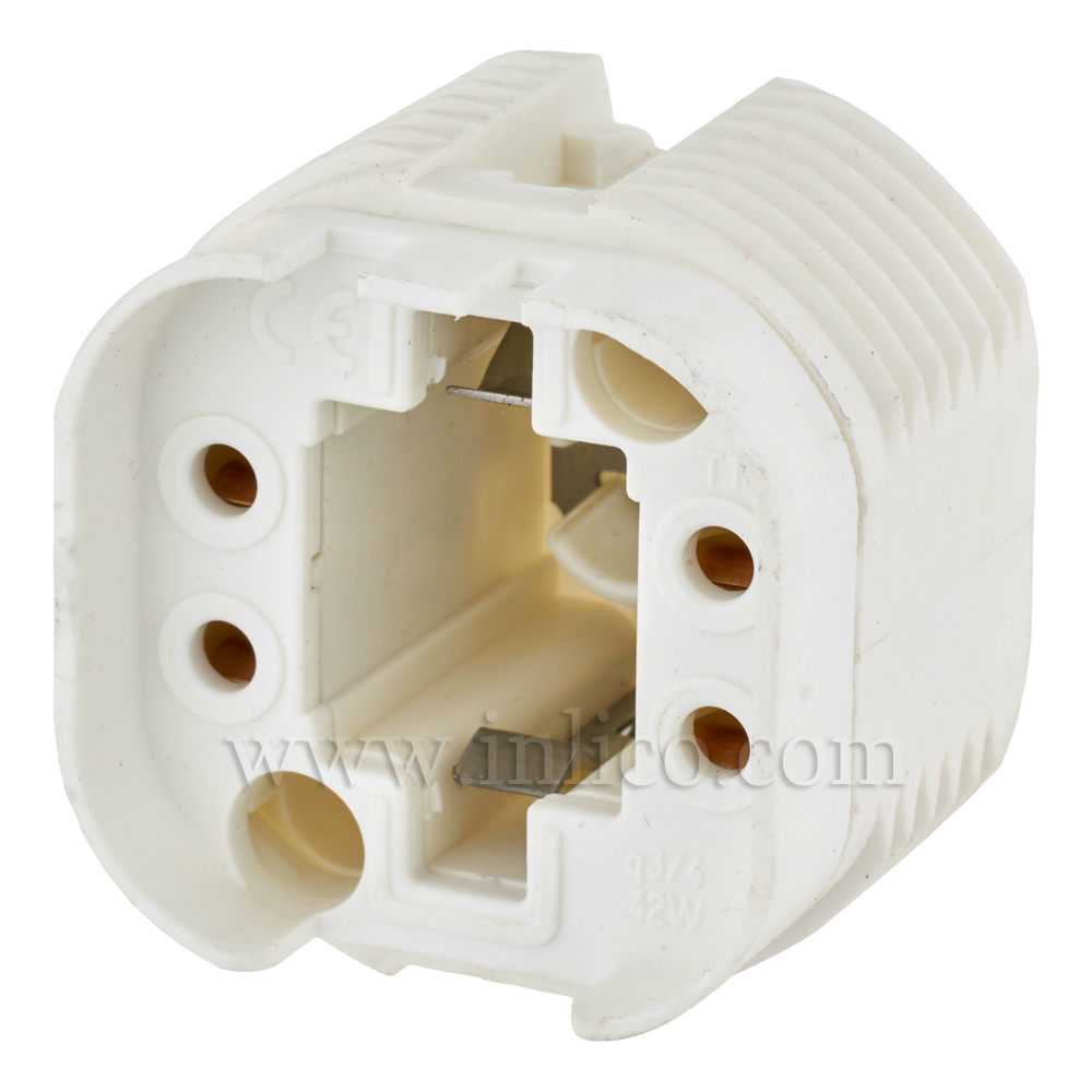 G24 Q2 LOW ENERGY  LH WHITE FOR 18 WATT  4-PIN COMPACT FLUORESCENT LAMP BOTTOM FIXING OR WITH CLICK FIT CAP FOR 10MM ENTRY