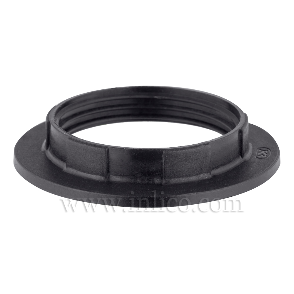 BLACK WIDE LIP SHADE RING E27/B22 58mm x 10mm