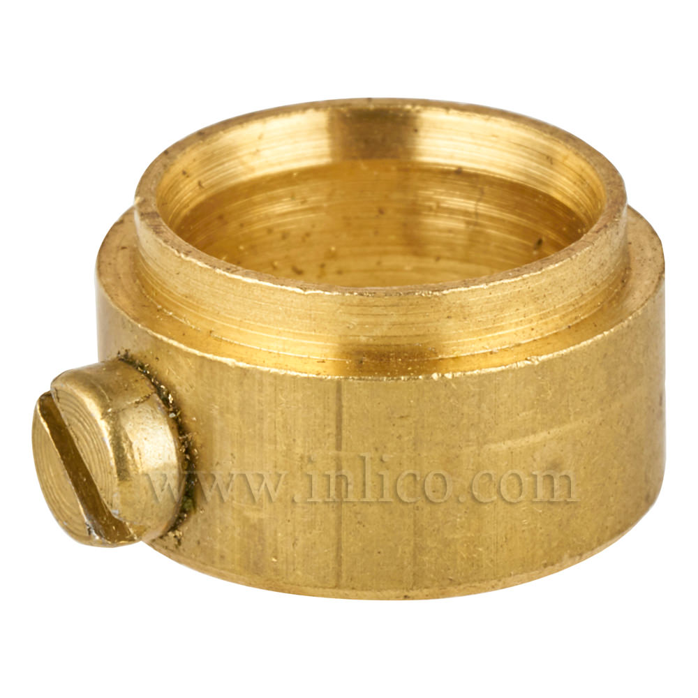 BRASS STEPPED COLLAR WITH M3 GRUB SCREW 13.5MM ID 17MM OD 8MM HEIGHT