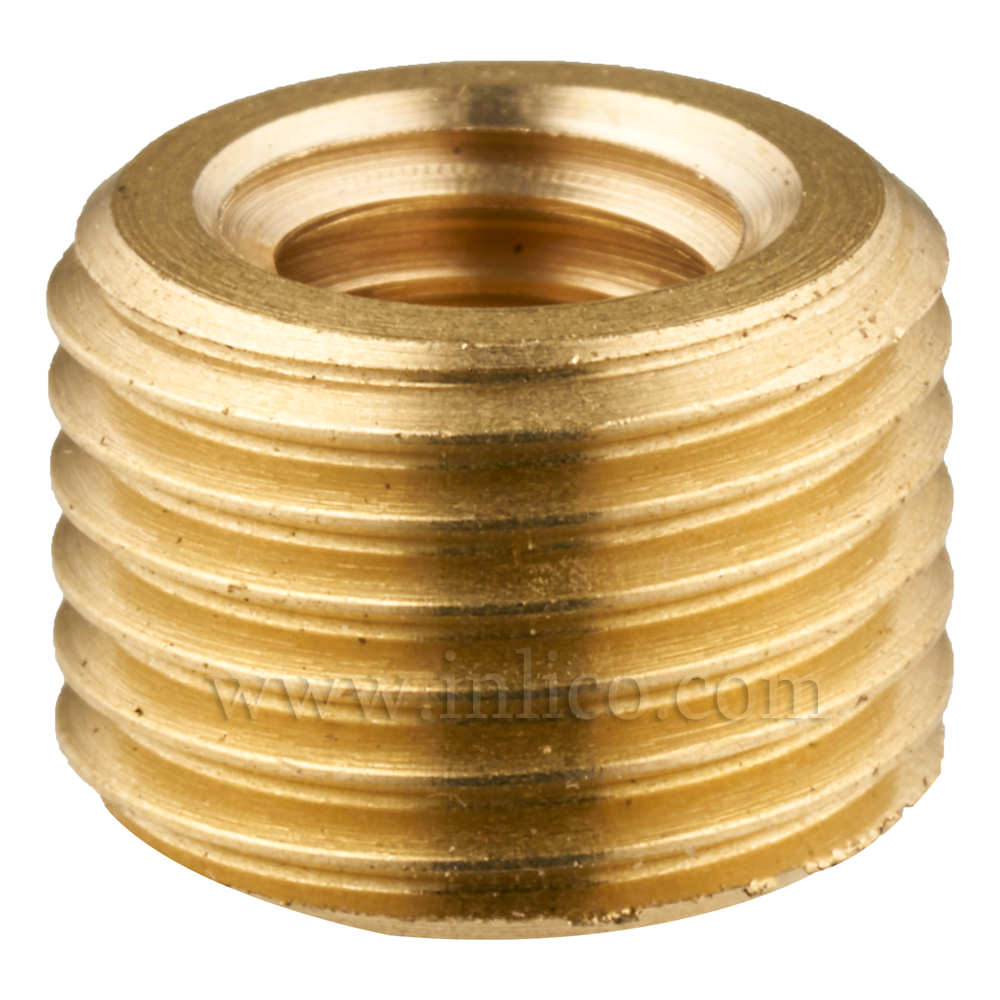 BRASS HEADLESS BARREL REDUCER M10x1 TO M6x1