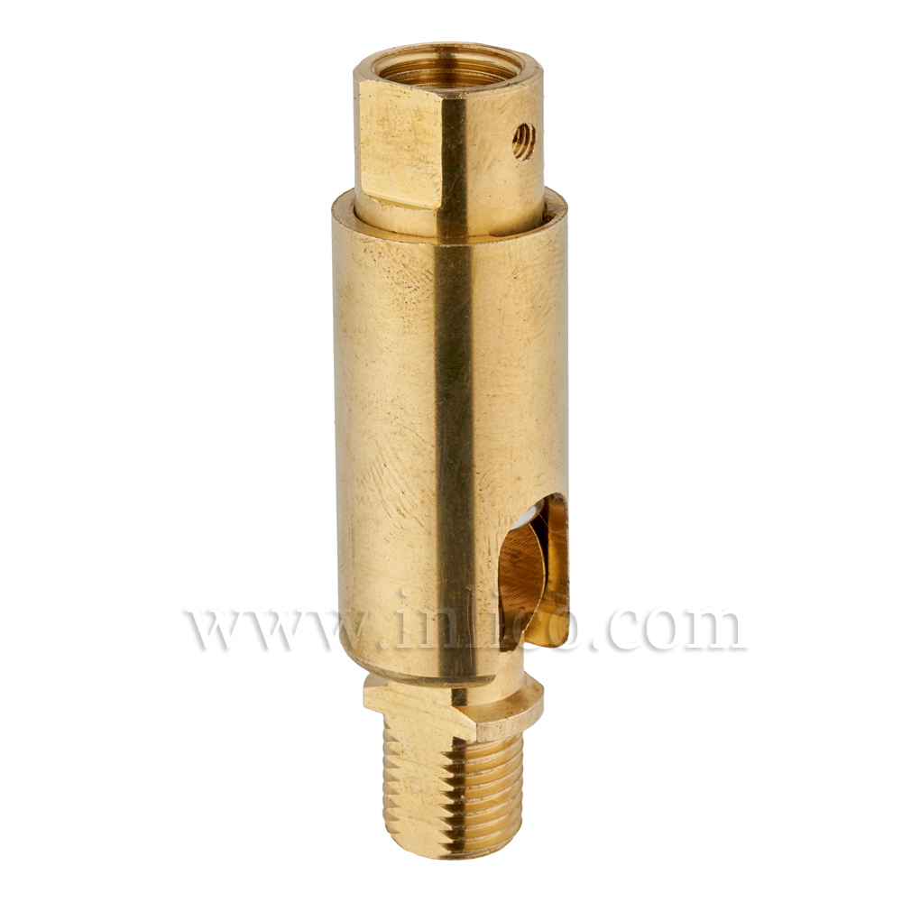 10MM M-F 90DEG KNUCKLE JOINT RAW BRASS (without grub screw hole) OAL 56mm , BODY 40mm, DIA 16mm 
