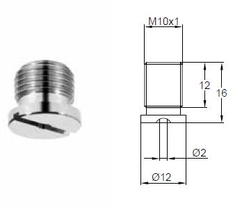 Screw cap | M10 external | Nickel plated 12mm thread length