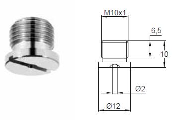 Screw cap | M10 external | Nickel plated 6.5mm thread length