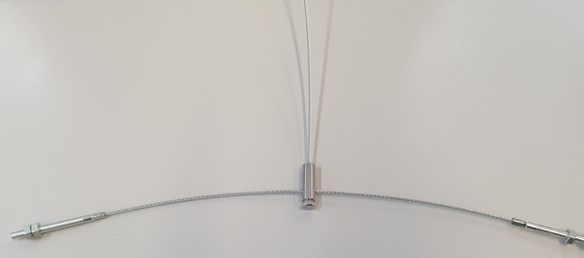 Y SYSTEM | 200CM X 30CM | NICKEL PLATED 1.5MM CABLE W/ THREADED ENDS & NUT