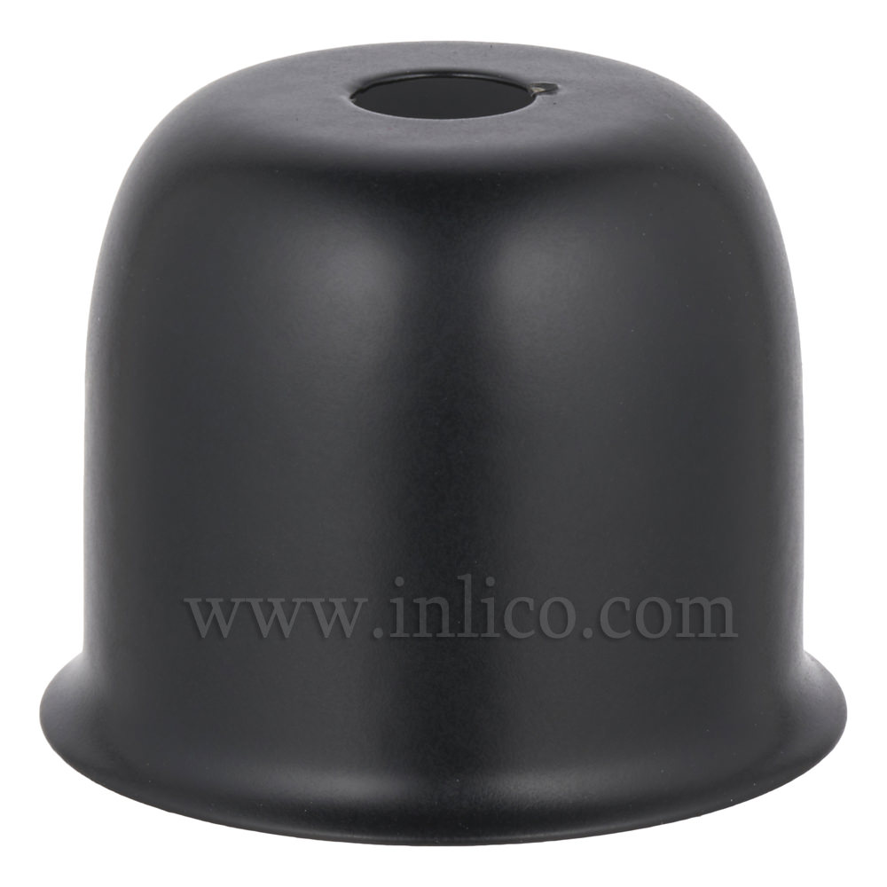 LAMPHOLDER CUP BLACK POWDER COATED STEEL CUP 41X38MM WITH 10.5MM CENTRE HOLE HALF LAMPHOLDER COVER FOR E27 ES LAMPHOLDER