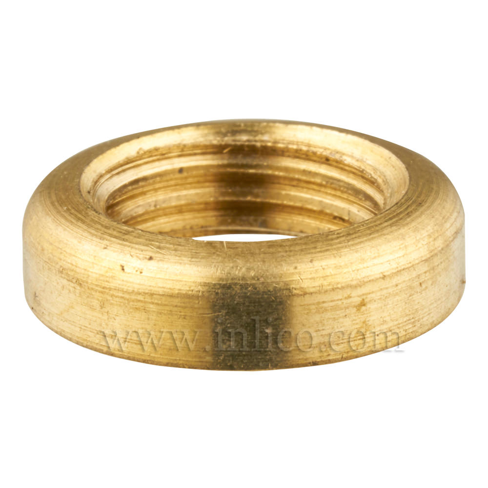 BEVELLED RING NUT M10x1 4MM THICK 14.5MM OD. STRAIGHT SIDED WITH BEVELLED TOP EDGE