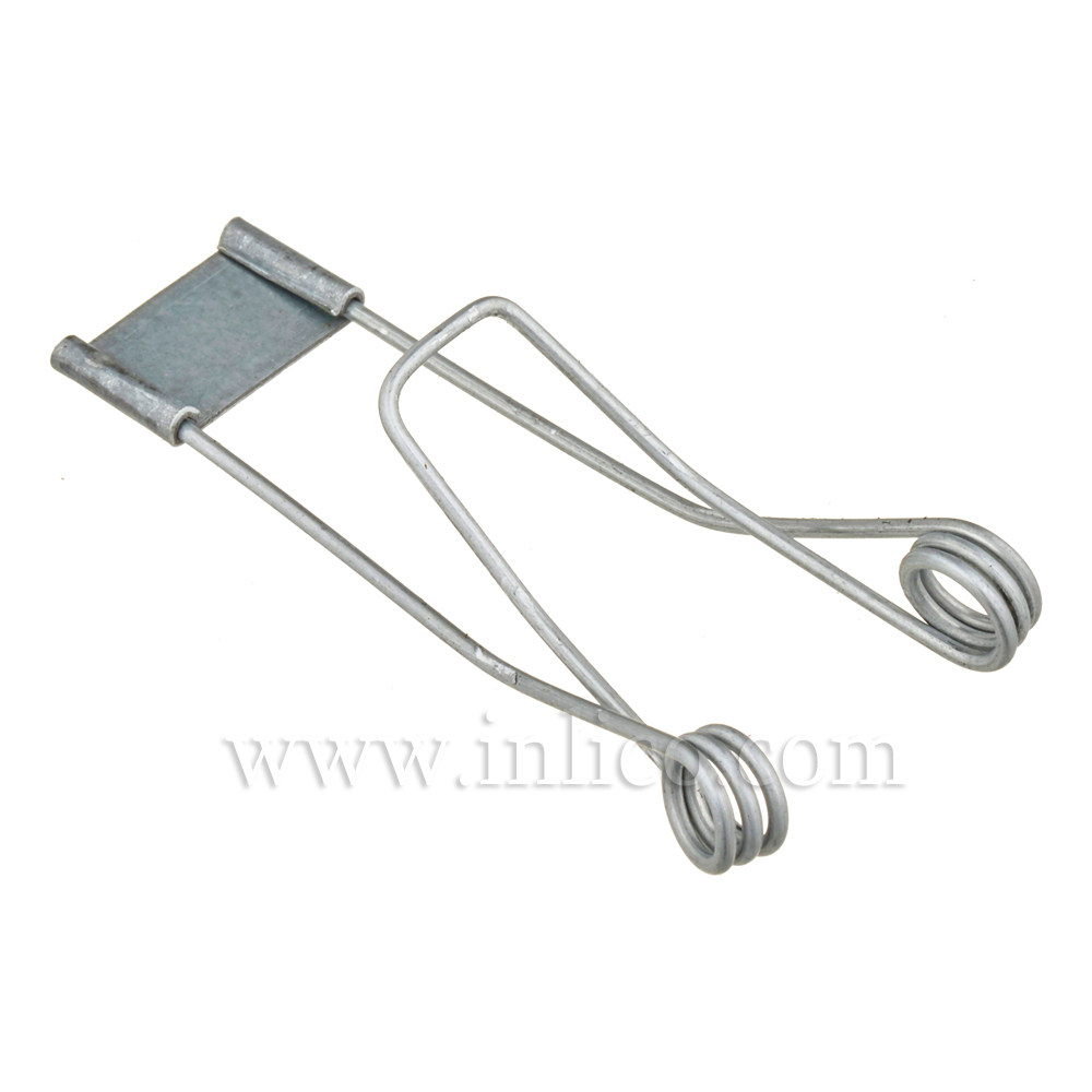 SPRING CLIP 38 X 60 X 5.5MM. HOLE 1.2MM. WIRE GALVANISED FINISH