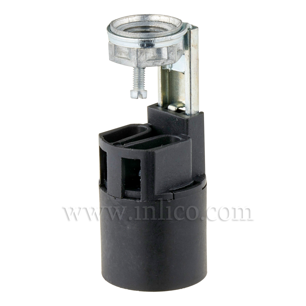 E12 CANDLE HOLDER WITH BRACKET 53mm OAL OD 22.5mm 
UL APPROVED FILE NUMBER E179967