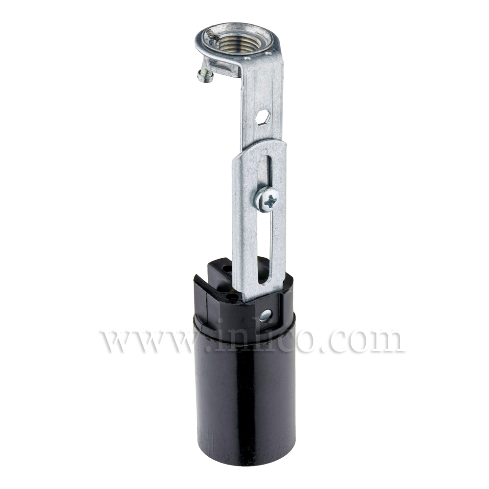 E14 CANDLE HOLDER 22.7 DIAMETER WITH ADJUSTABLE BRACKET - O.A.L ADJUSTABLE FROM 99MM TO 120 MM