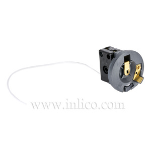 INSERT FOR E27 PULL SWITCH LAMPHOLDER BLACK THERMOPLASTIC WITH PULLCORD