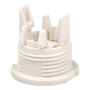 10MM PLASTIC ENTRY SNAP FIT FLAT BACK WHITE CAP FOR 705 SERIES LAMPHOLDER