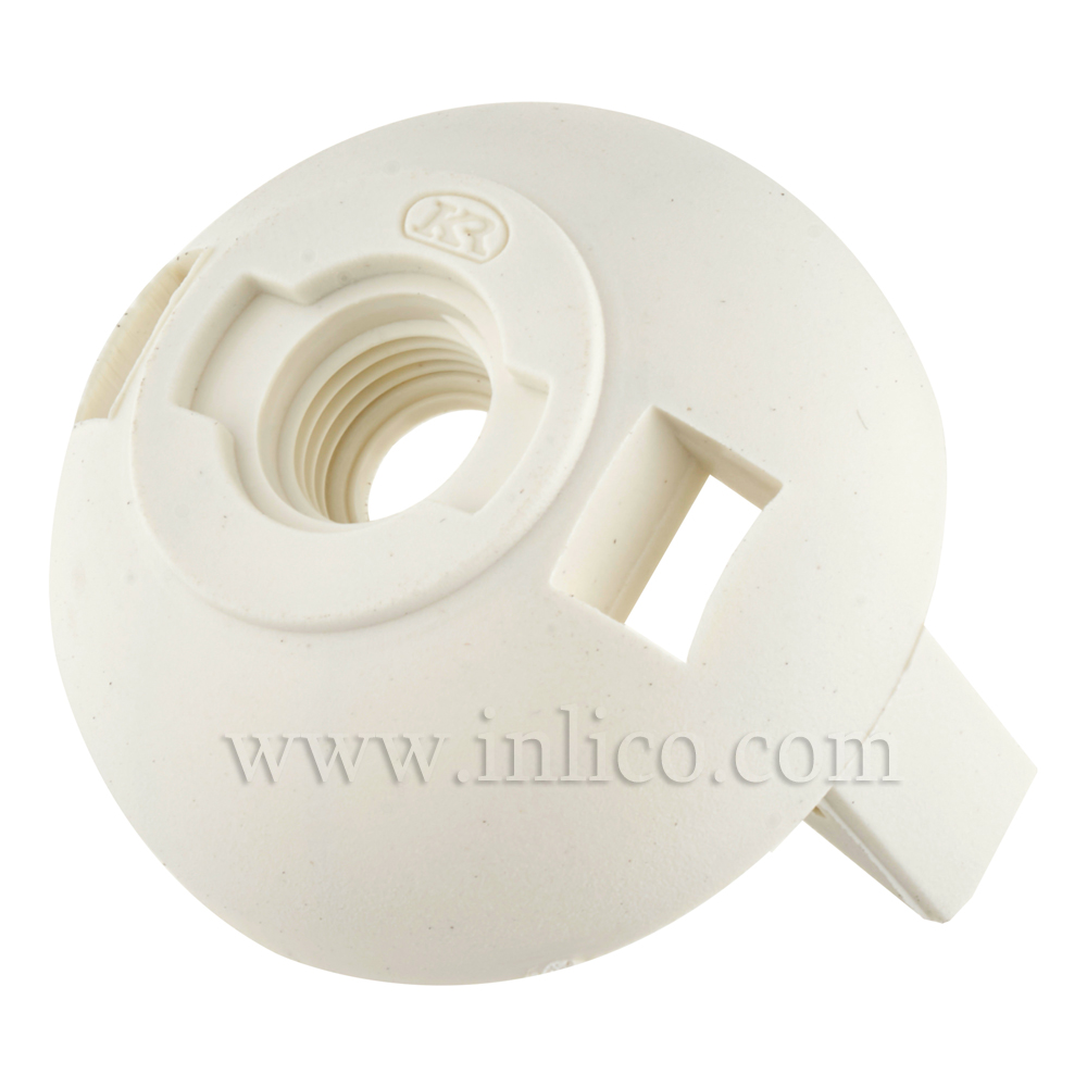 M10 PLASTIC ENTRY SNAP FIT E27 DOME WHITE