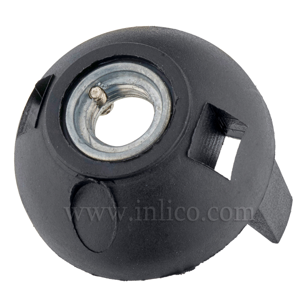M10 METAL ENTRY SNAP FIT E27 DOME BLACK