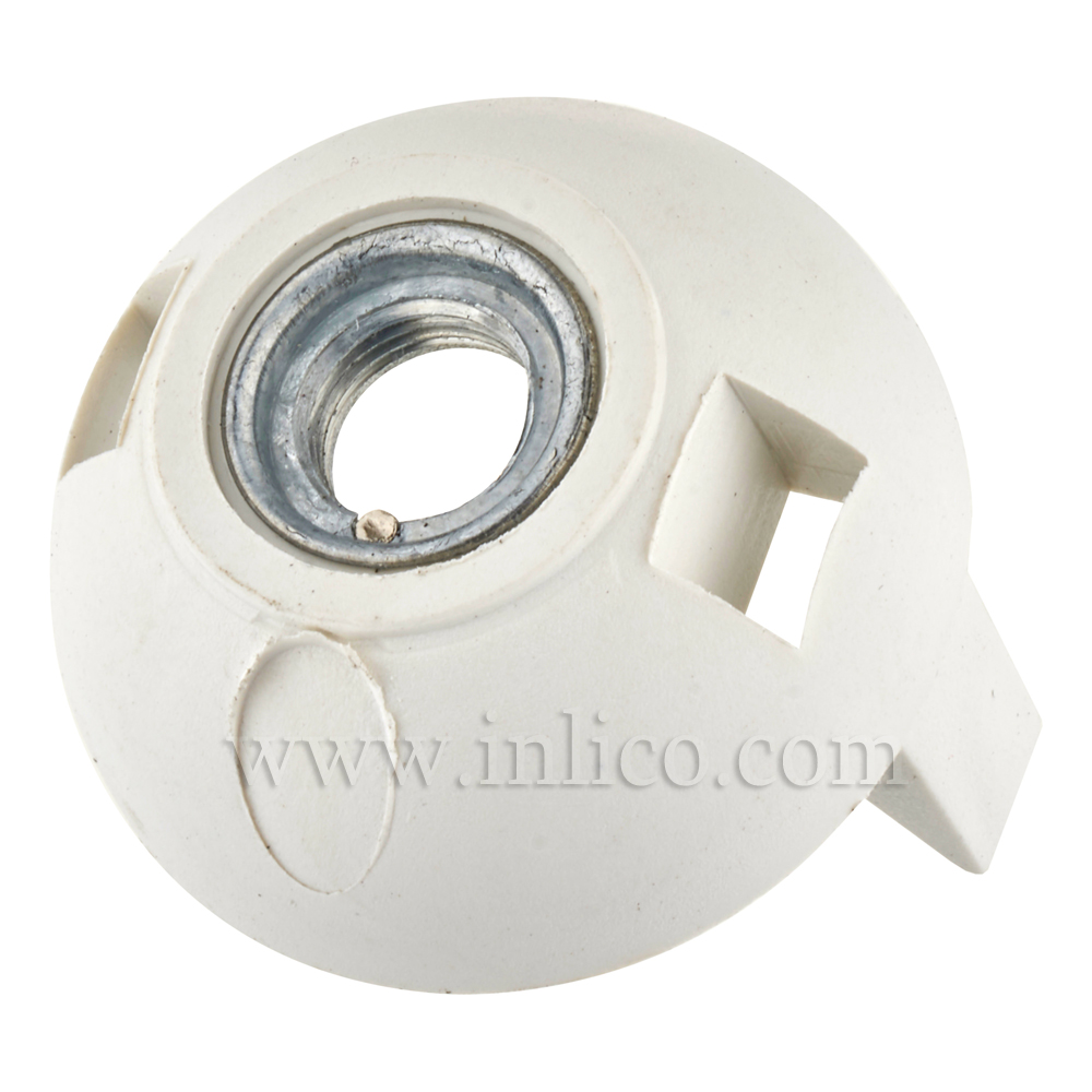 M10 METAL ENTRY SNAP FIT E27 DOME WHITE