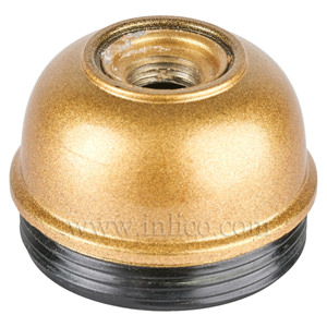 10MM METAL ENTRY E27 EARTHED DOME GOLD