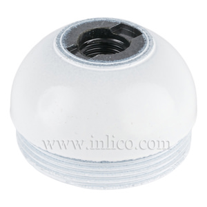 10MM. PLASTIC ENTRY DOME WHITE
