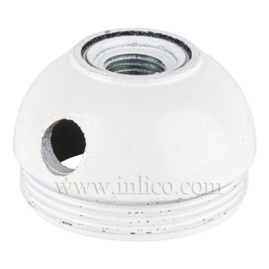 10MM METAL ENTRY DOME + SIDE HOLE WHITE