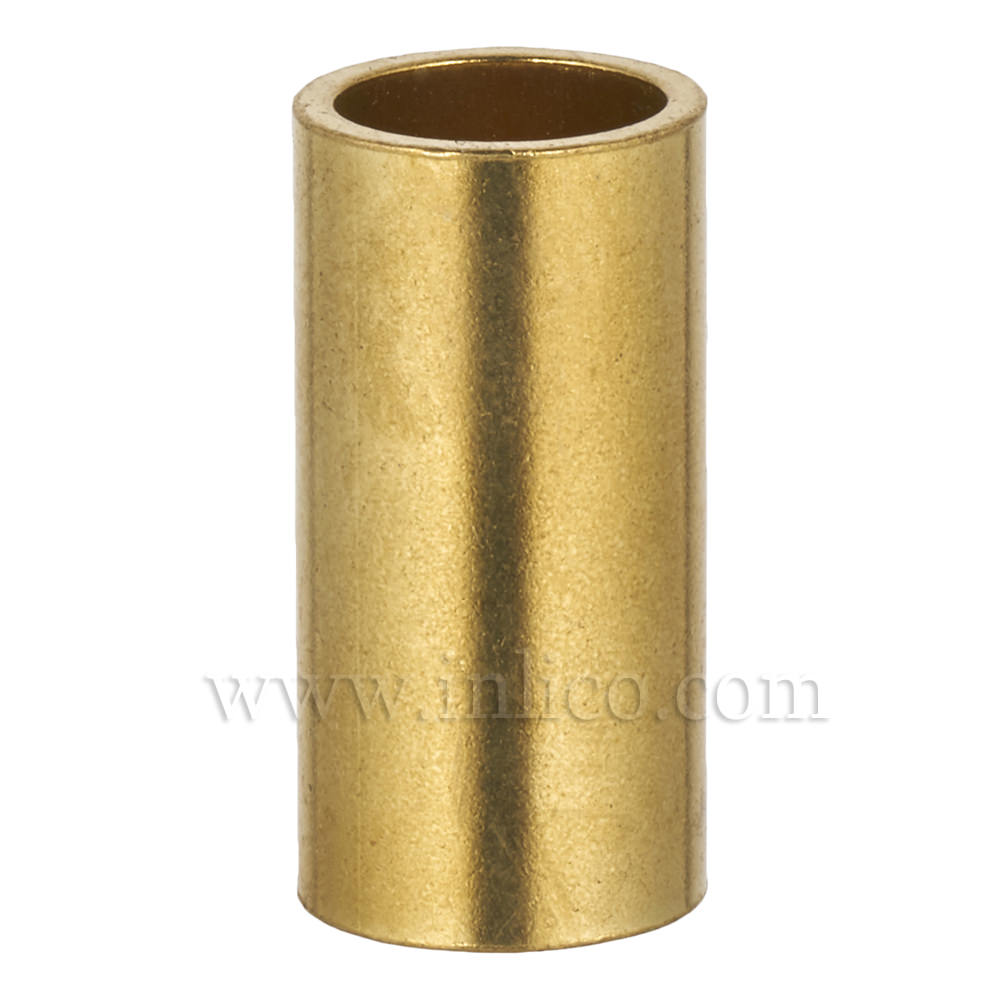 RAW BRASS SPACER 25MM LONG 10mm CLEAR BORE TO FIT OVER M10x1 ALLTHREAD